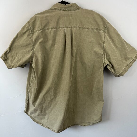 Carhartt Mens Ripstop Short Sleeve Button Up Work Shirt Size XL Green - Picture 7 of 8